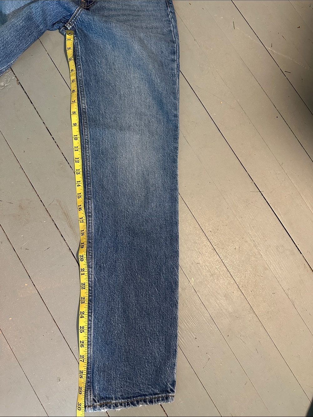 Levi's 70s High Slim Straight Leg Jeans Medium Blue Wash high waist 26 women’s - Picture 10 of 10